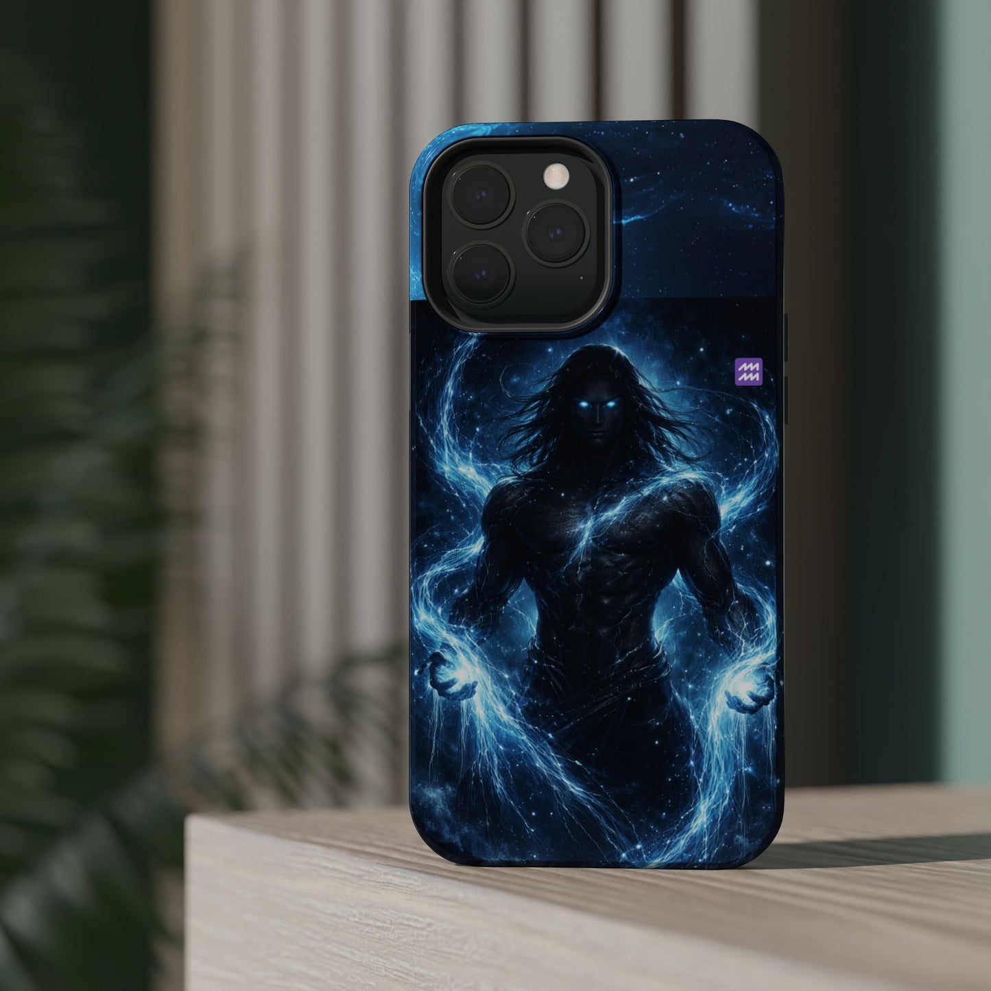 "Funda Magnética Reforzada♒ ACUARIO – El Visionario del Cielo y el Agua"
