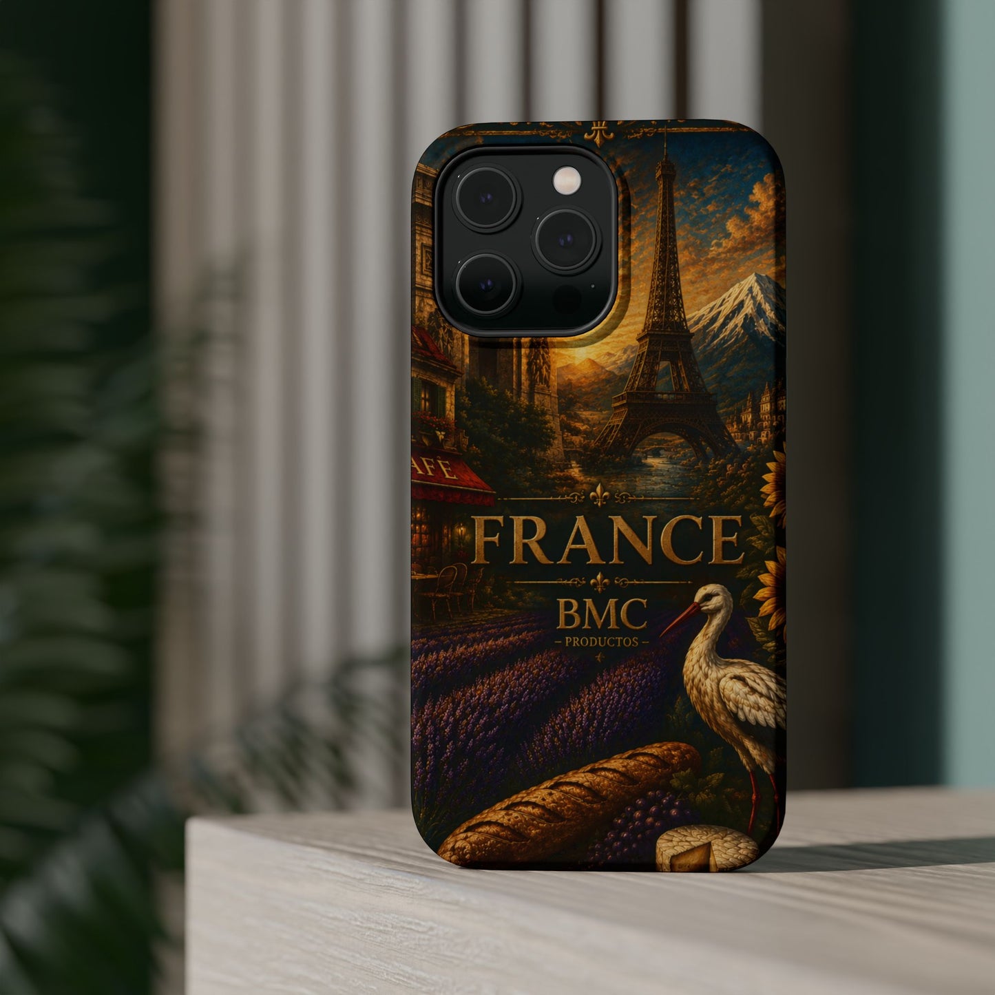 "Funda Magnética Reforzada Francia: Romance bajo la Luna 🌙🗼✨"