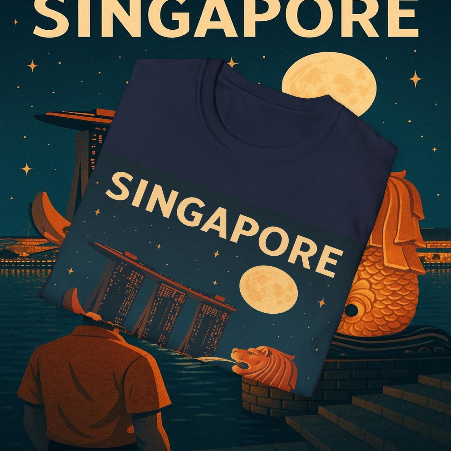 "Camiseta Singapur  🌆 – Futuro, cultura y naturaleza en un solo lugar"
