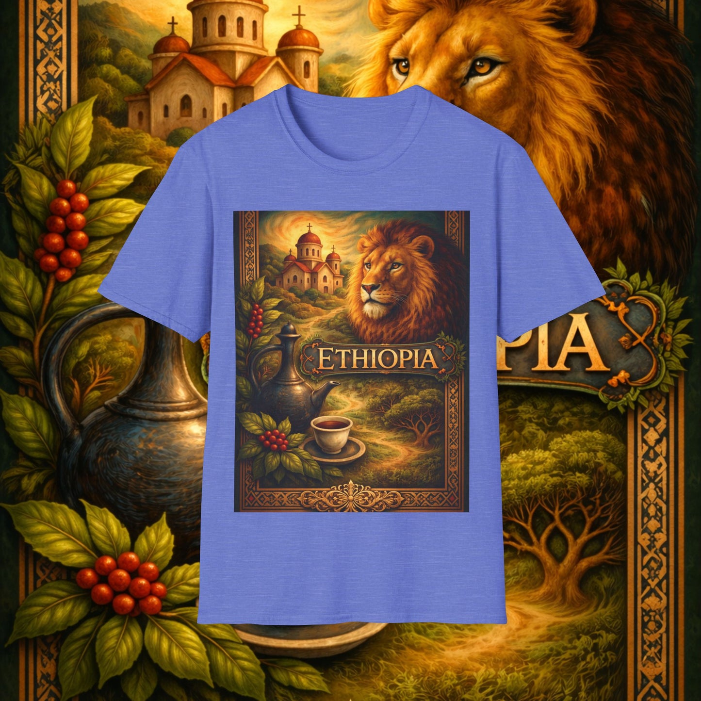 "Camiseta Etiopía Tierra sagrada y alma ancestral"