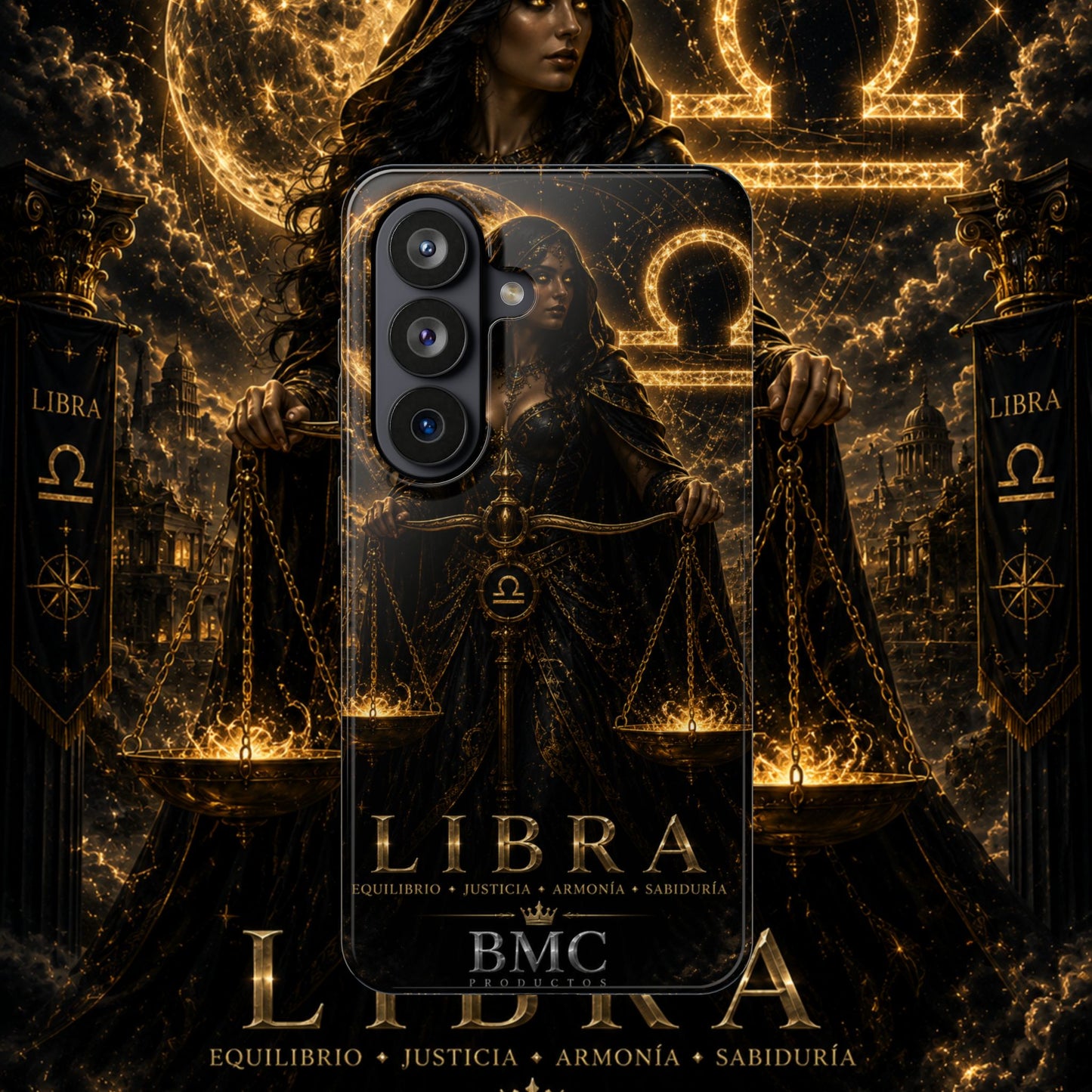 "Funda Magnética Reforzada libra– La Guardiana del Equilibrio"