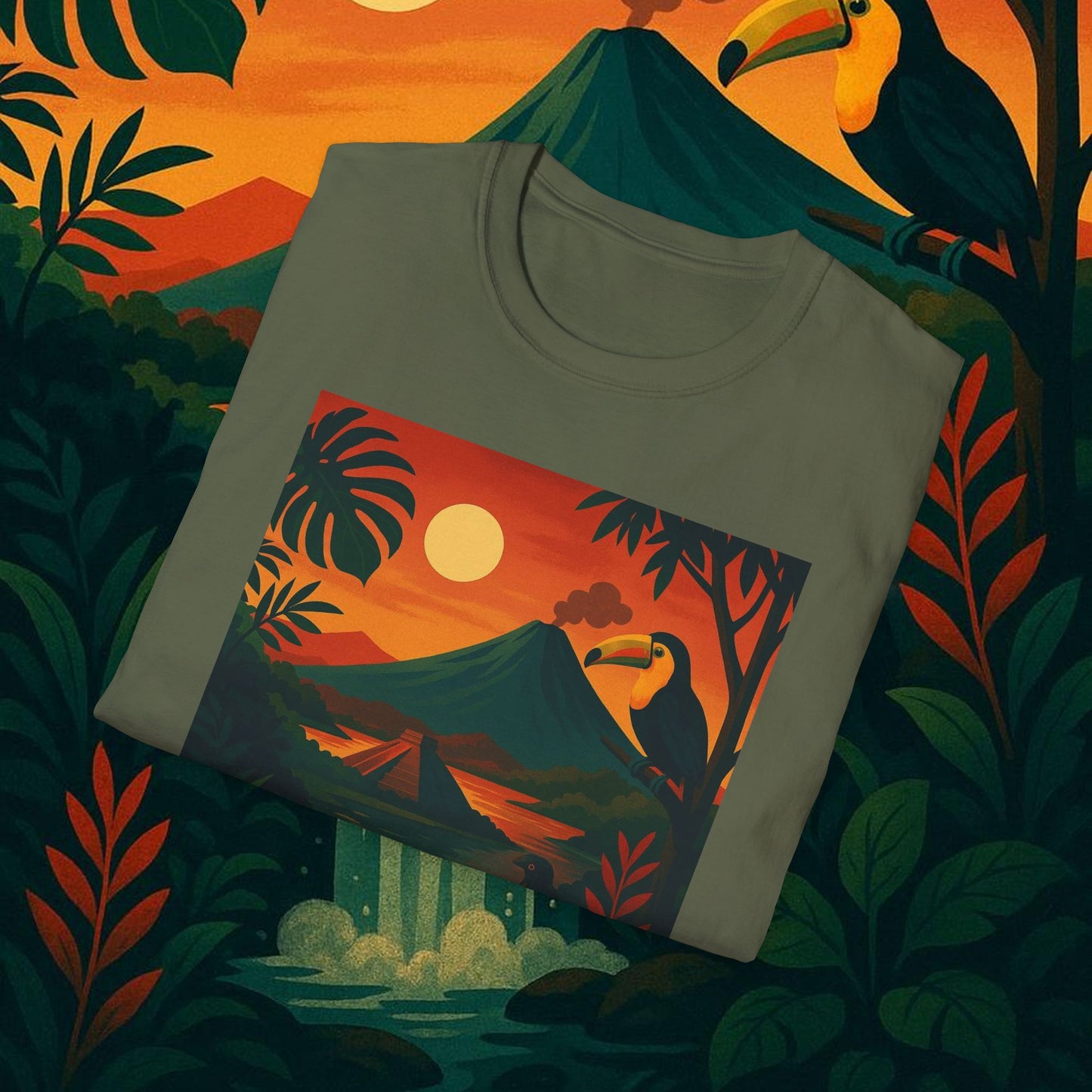 "Camiseta   Costa Rica: Pura Vida entre Volcanes y Selvas 🌋🌴🦜"