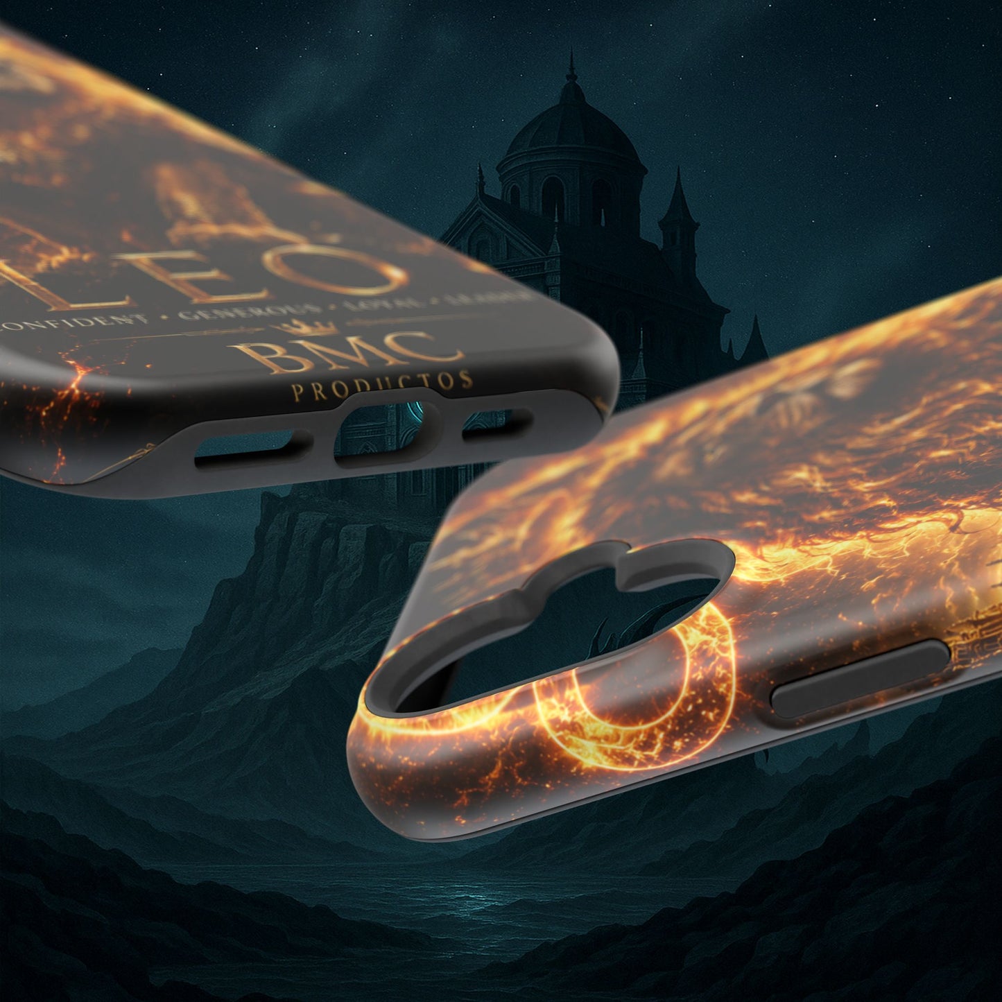 "Funda Magnética Reforzada ♌ Leo — Soberano del fuego eterno"