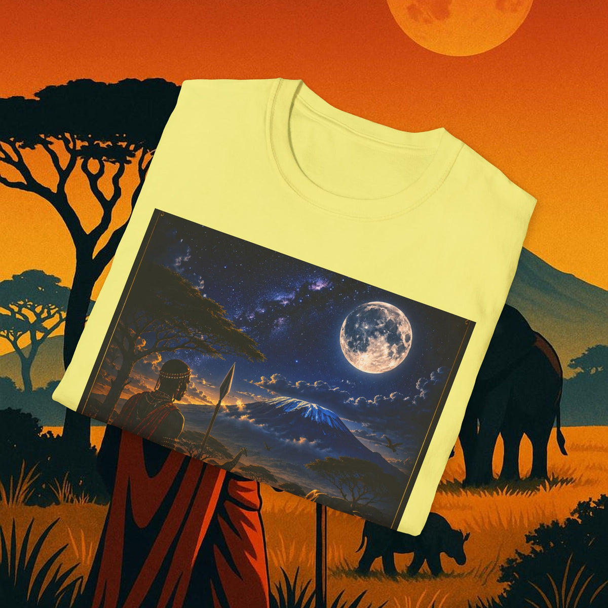 "Camiseta Kenia: Aventura Salvaje y Tierra de Horizontes Infinitos 🦁🌄🏕️"
