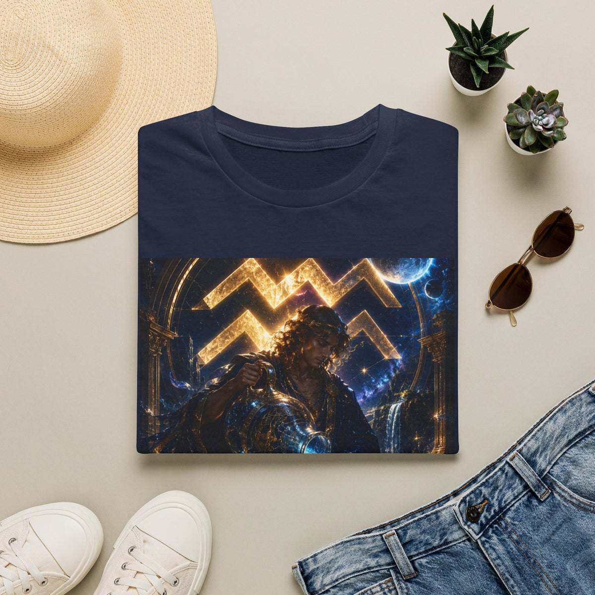 "Camiseta ♒ ACUARIO – El Visionario del Cielo y el Agua"