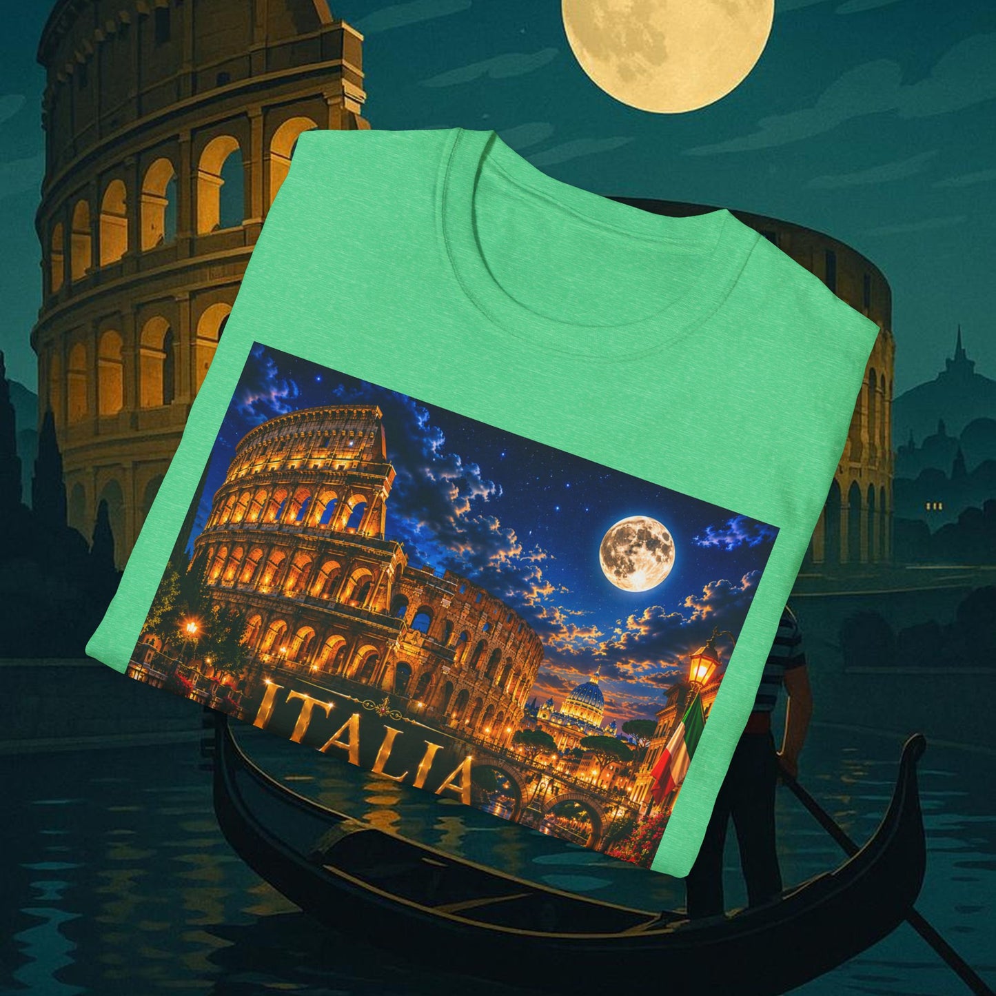 "Camiseta  Italia: Arte, Pasión y Sabores Eternos 🎨🍝🏛️"