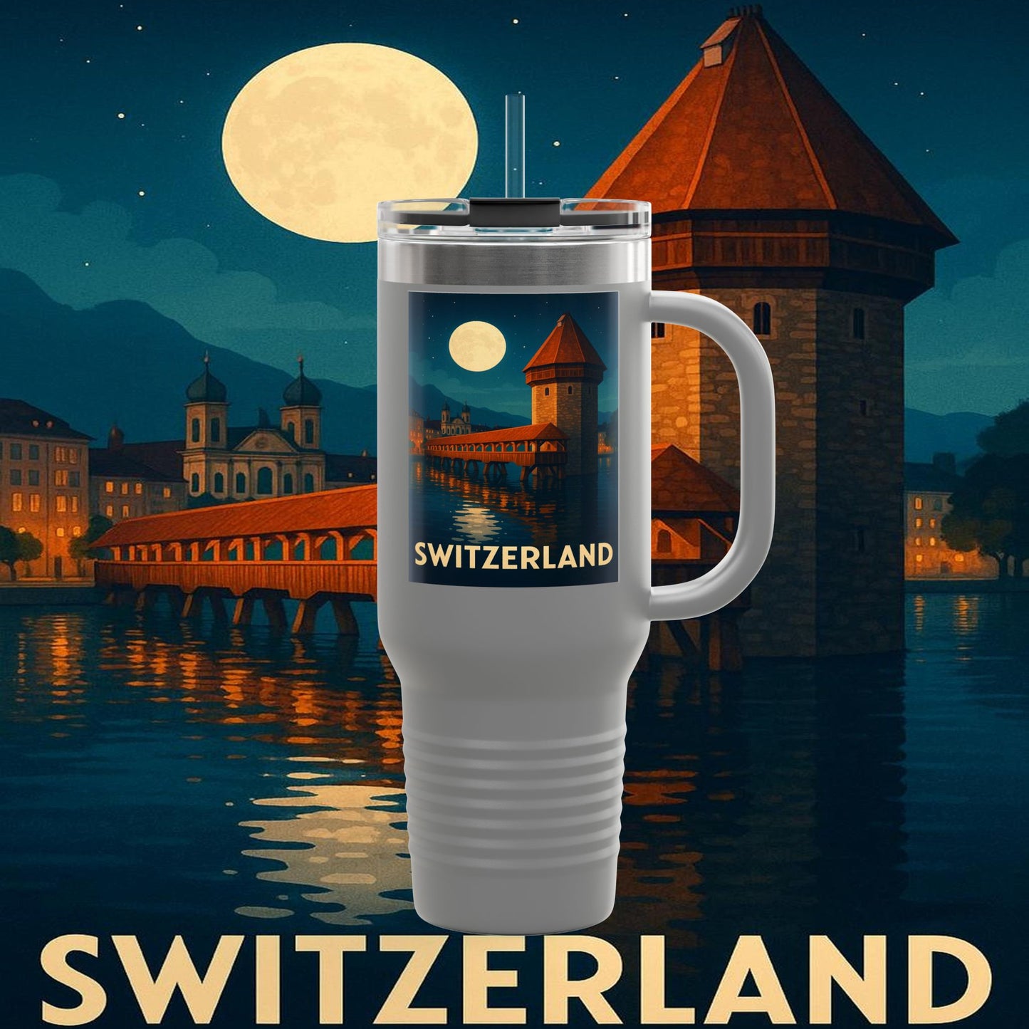 "Swiss Insulated Travel Mug❄️ – Land of majestic mountains and legendary precision"