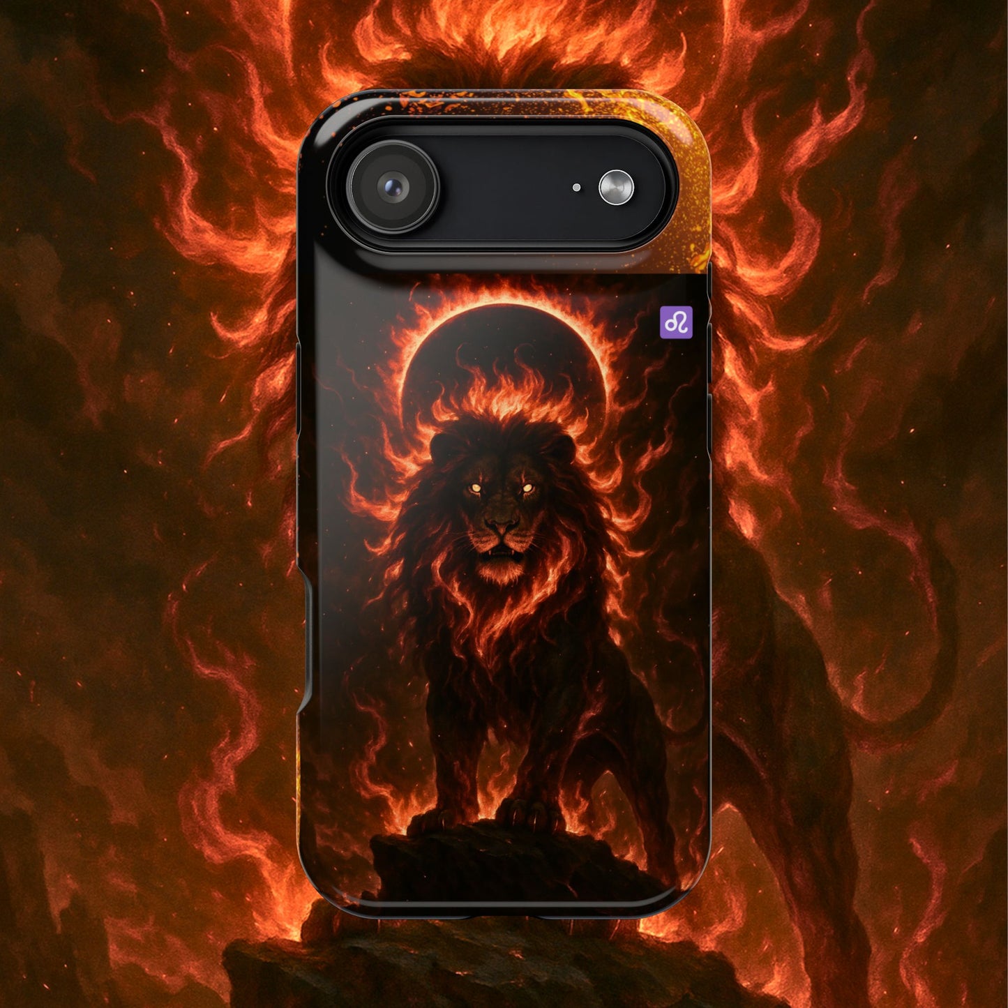 "Funda Magnética Reforzada ♌ Leo — Soberano del fuego eterno"