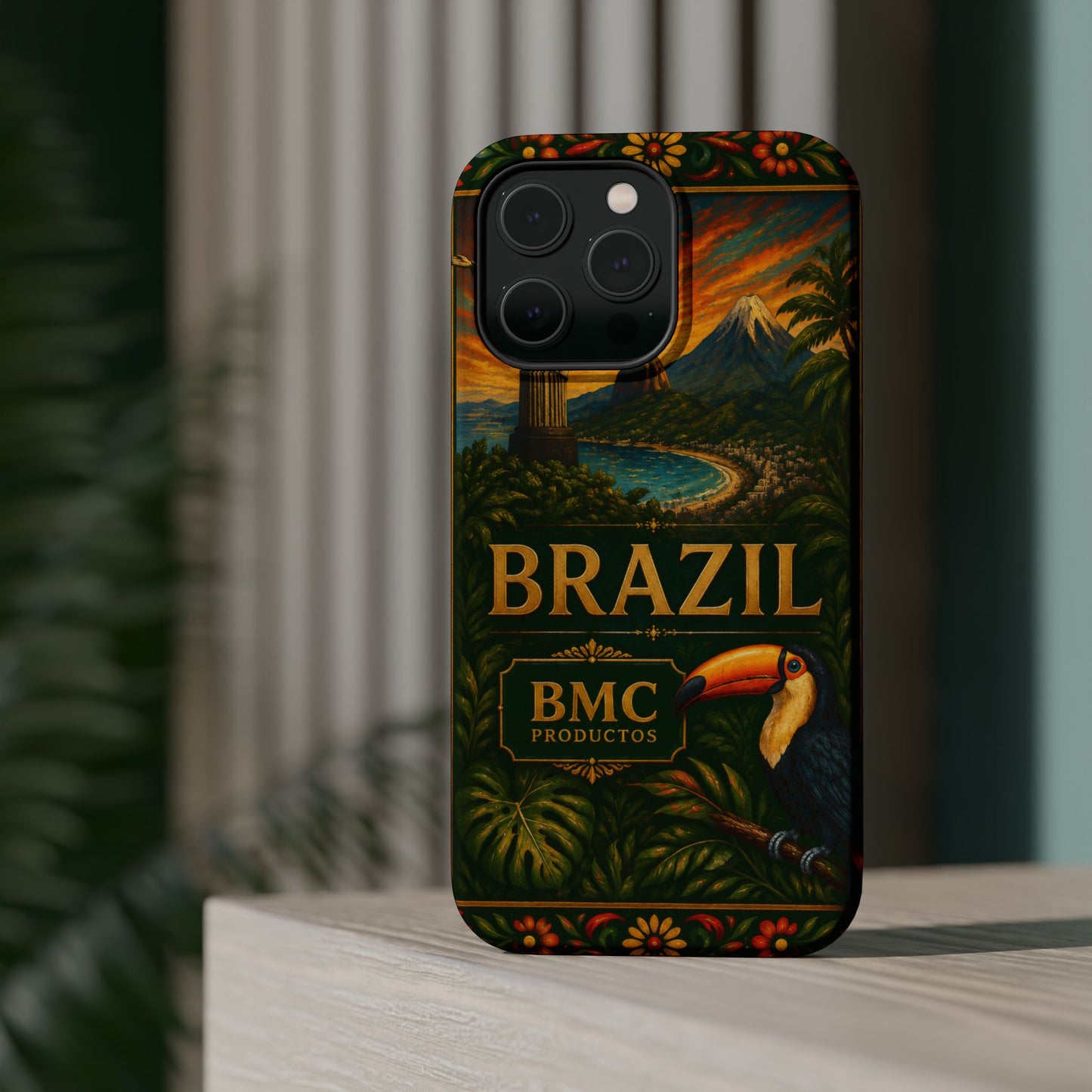 "Funda Magnética Reforzada Magnética Reforzada Brasil: Ritmo, Naturaleza y Alegría Infinita 🎶🌴🏖️"