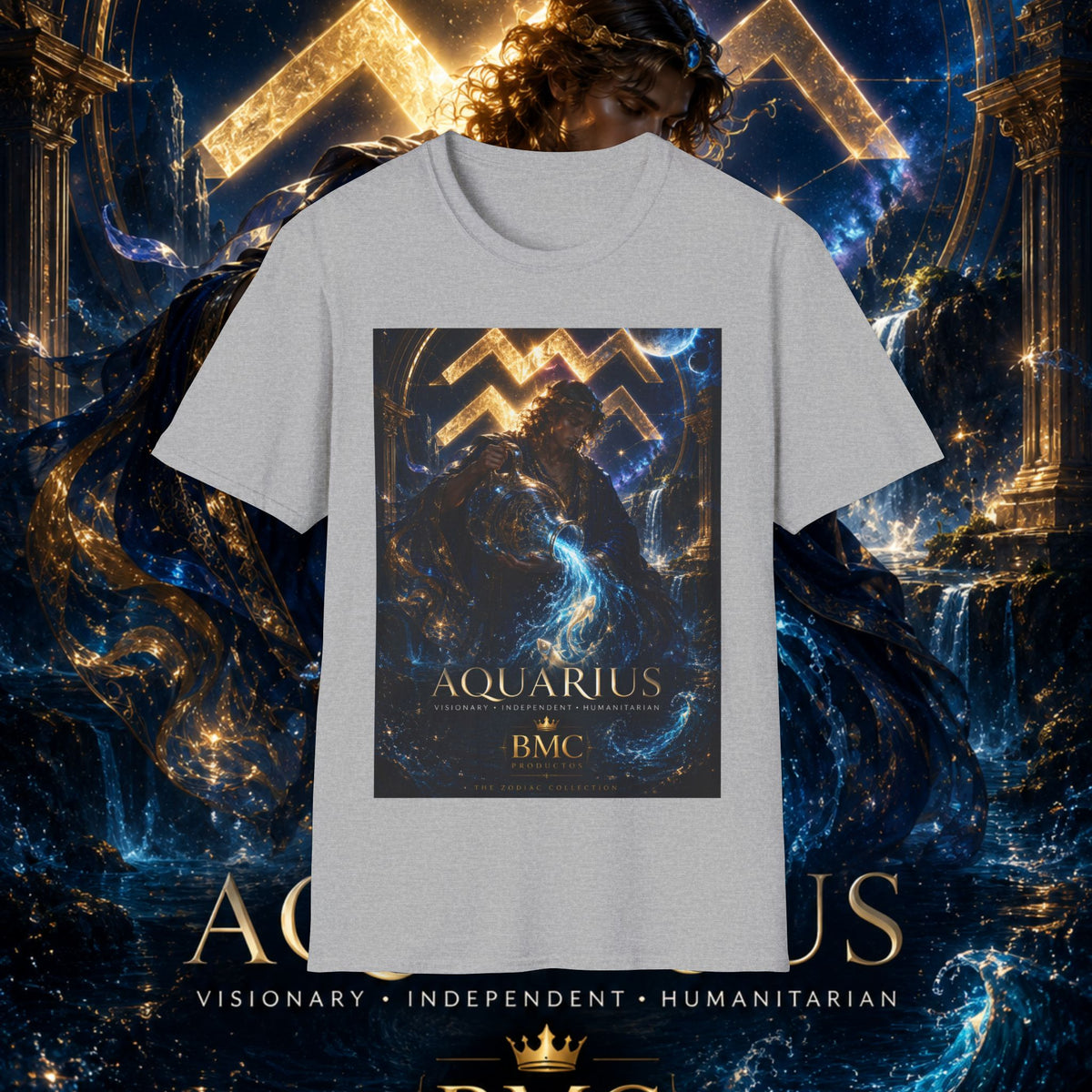 "Camiseta ♒ ACUARIO – El Visionario del Cielo y el Agua"