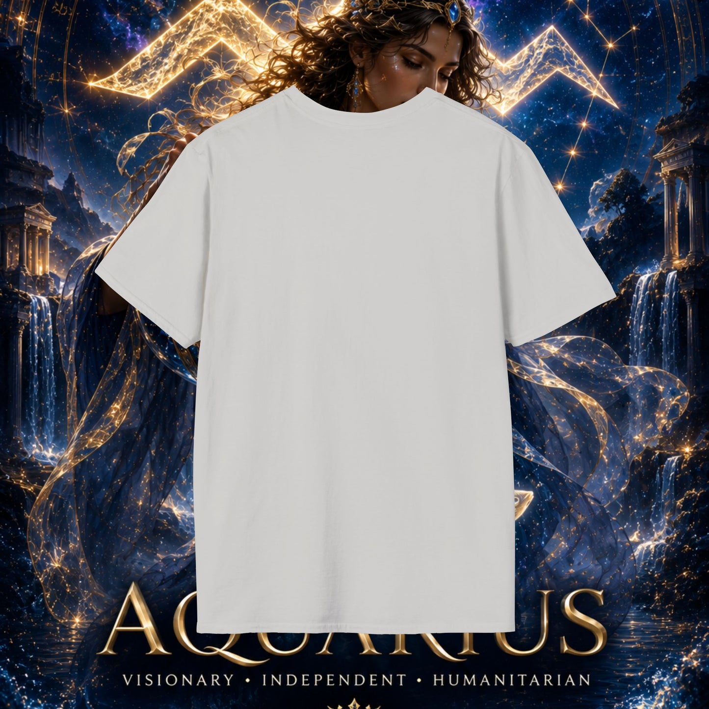 "Camiseta ♒ ACUARIO M– La Visionaria del Cielo y el Agua"