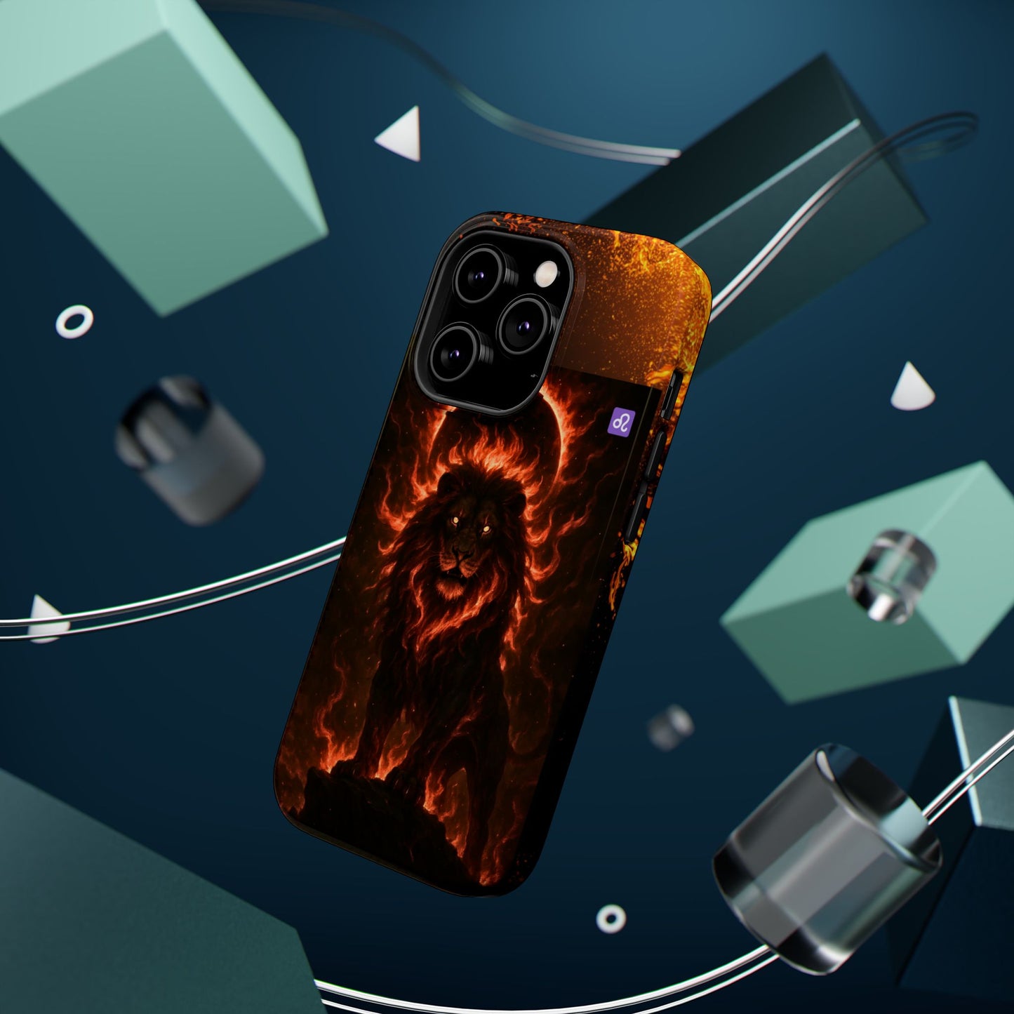 "Funda Magnética Reforzada ♌ Leo — Soberano del fuego eterno"