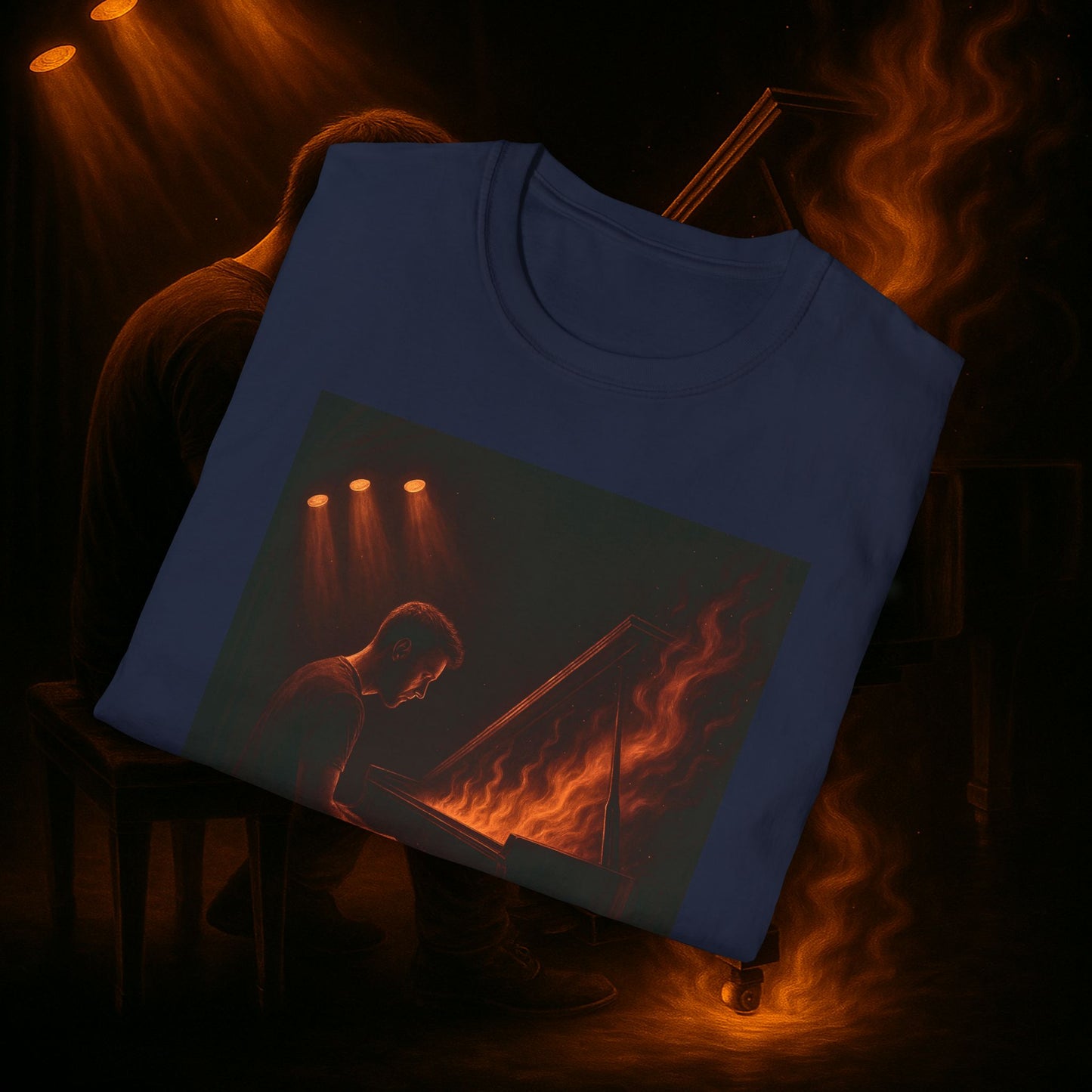 "Camiseta piano 🎹🔥Cuando las manos arden… el alma canta.” 🔥🎹