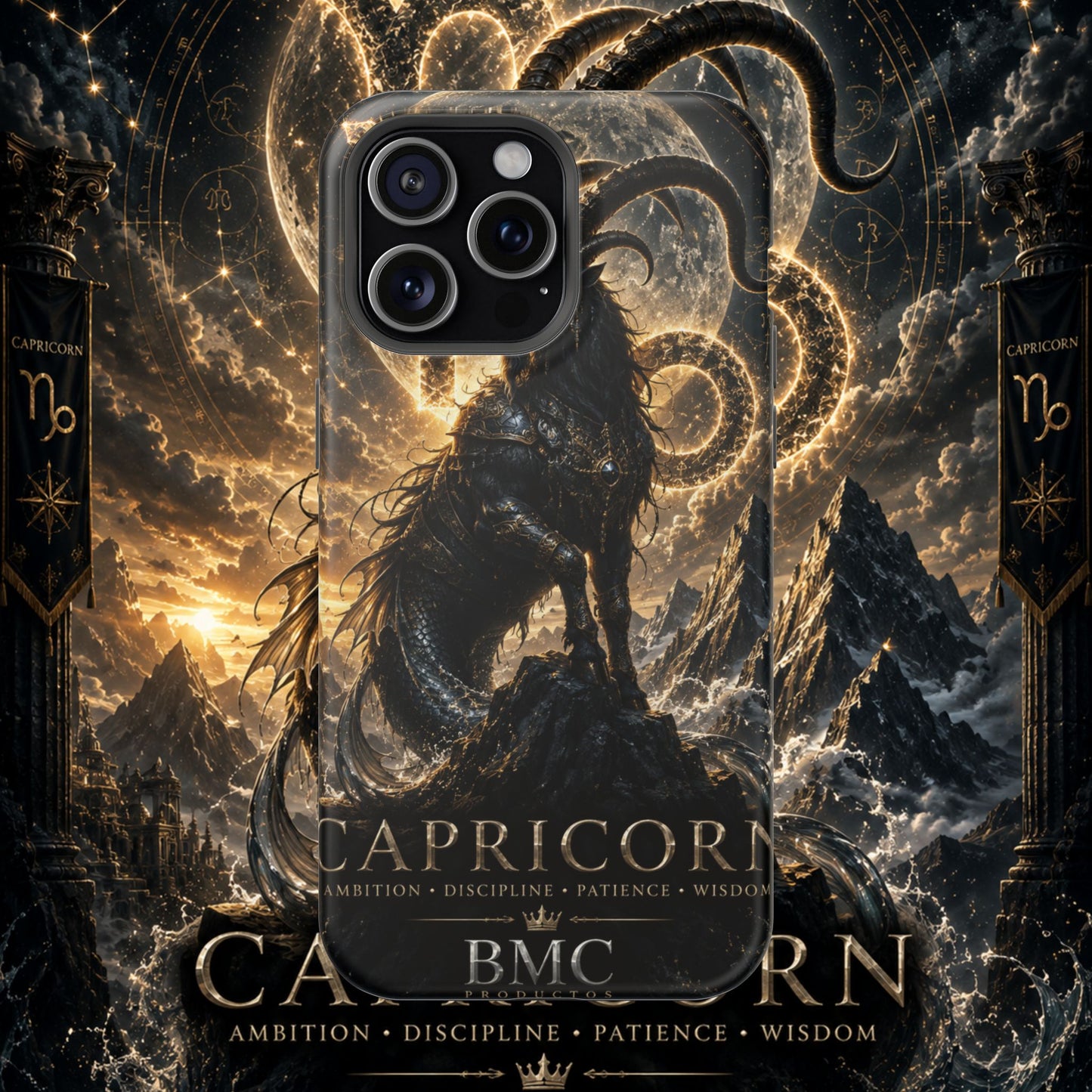 "Funda Magnética Reforzada♑ Capricornio – El Guardián de las Cumbres"