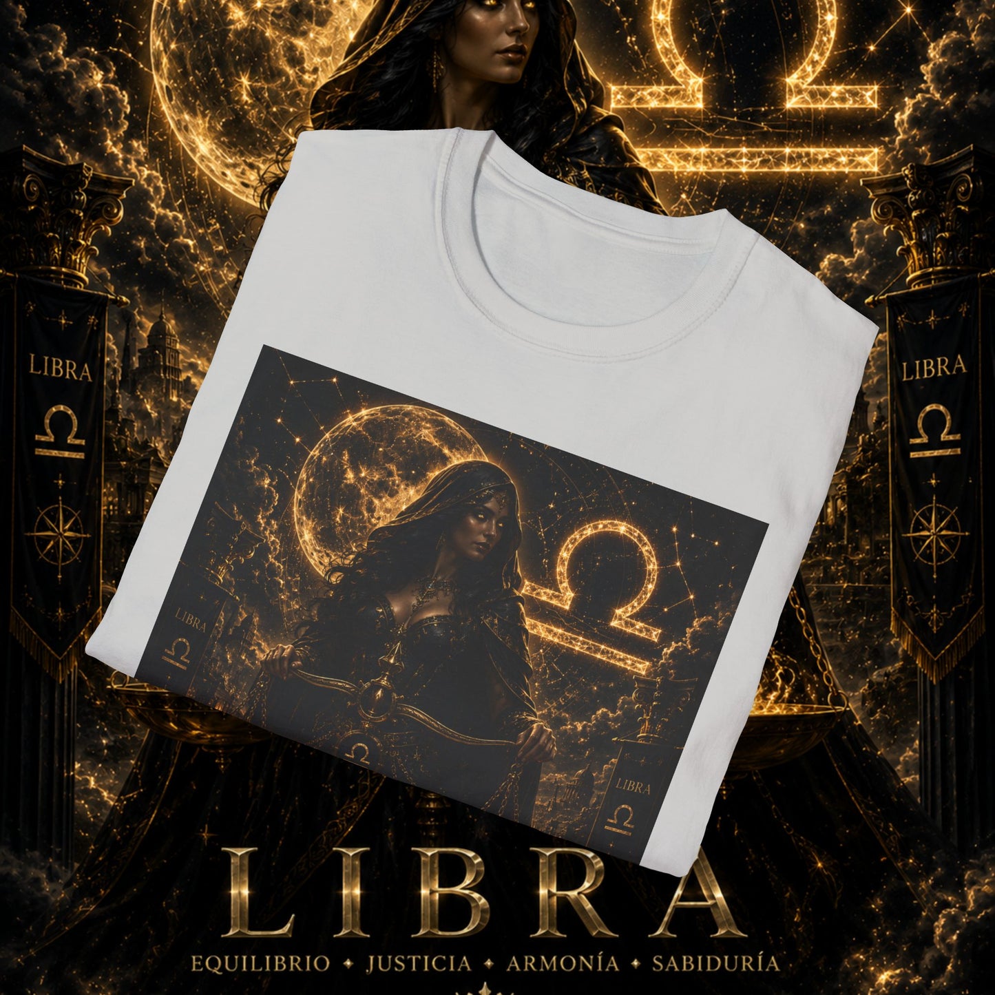 "Camiseta LIBRA – La Guardiana del Equilibrio"