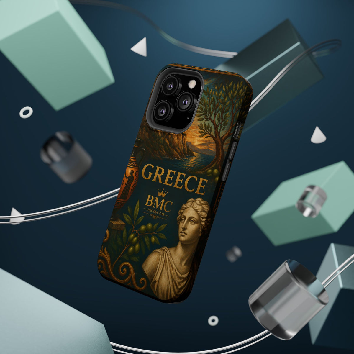 "Funda Magnética Reforzada Magnética Reforzada Grecia: Cuna de Dioses, Maravillas y Filosofía 🌊🏛️⚡"