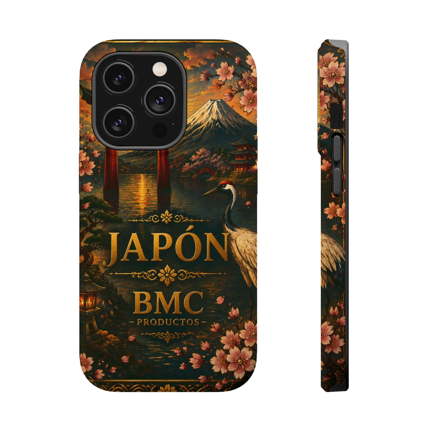 "Funda Magnética Reforzada Japón: Tradición entre Cerezos y Montañas 🌸⛩️🗻"