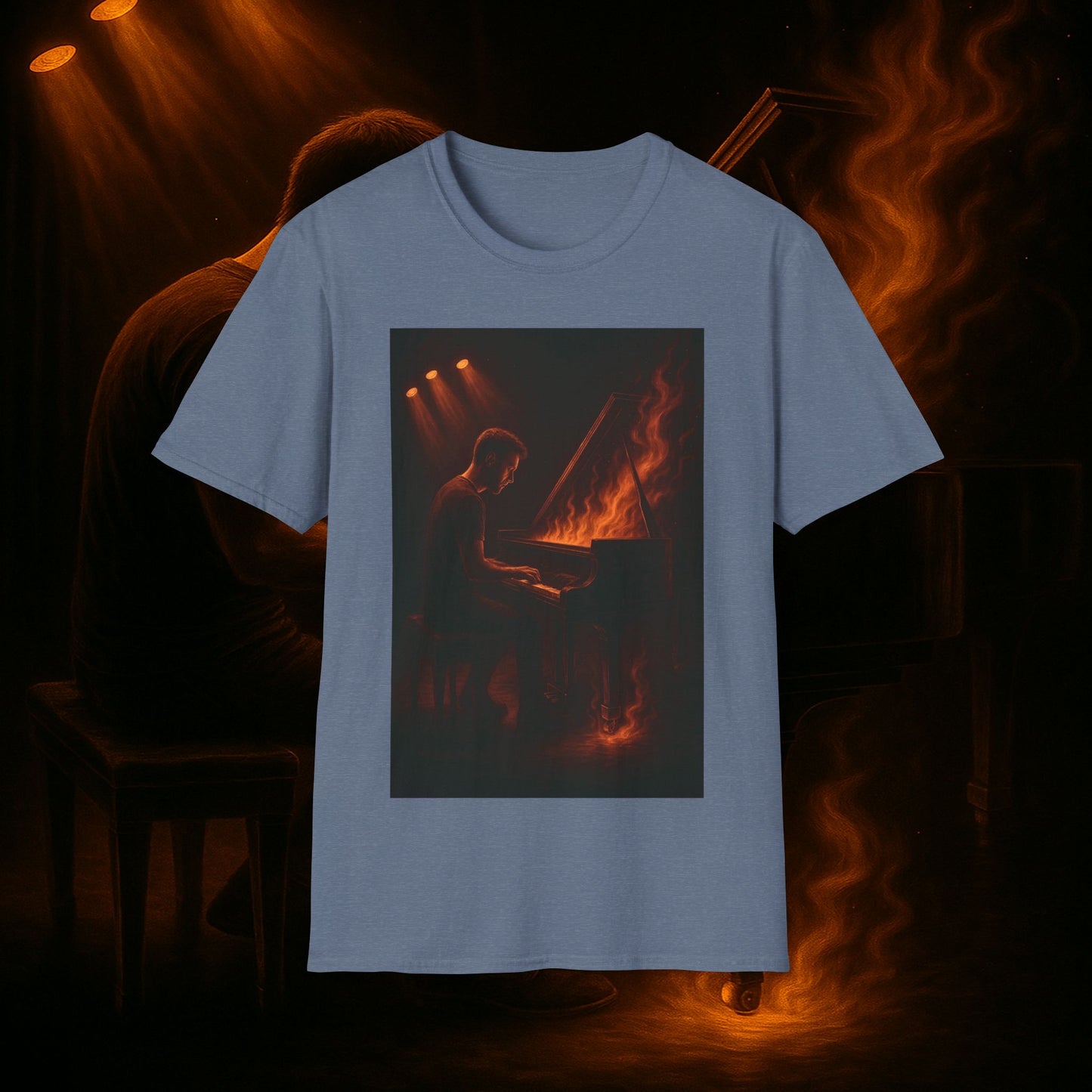 "Camiseta piano 🎹🔥Cuando las manos arden… el alma canta.” 🔥🎹