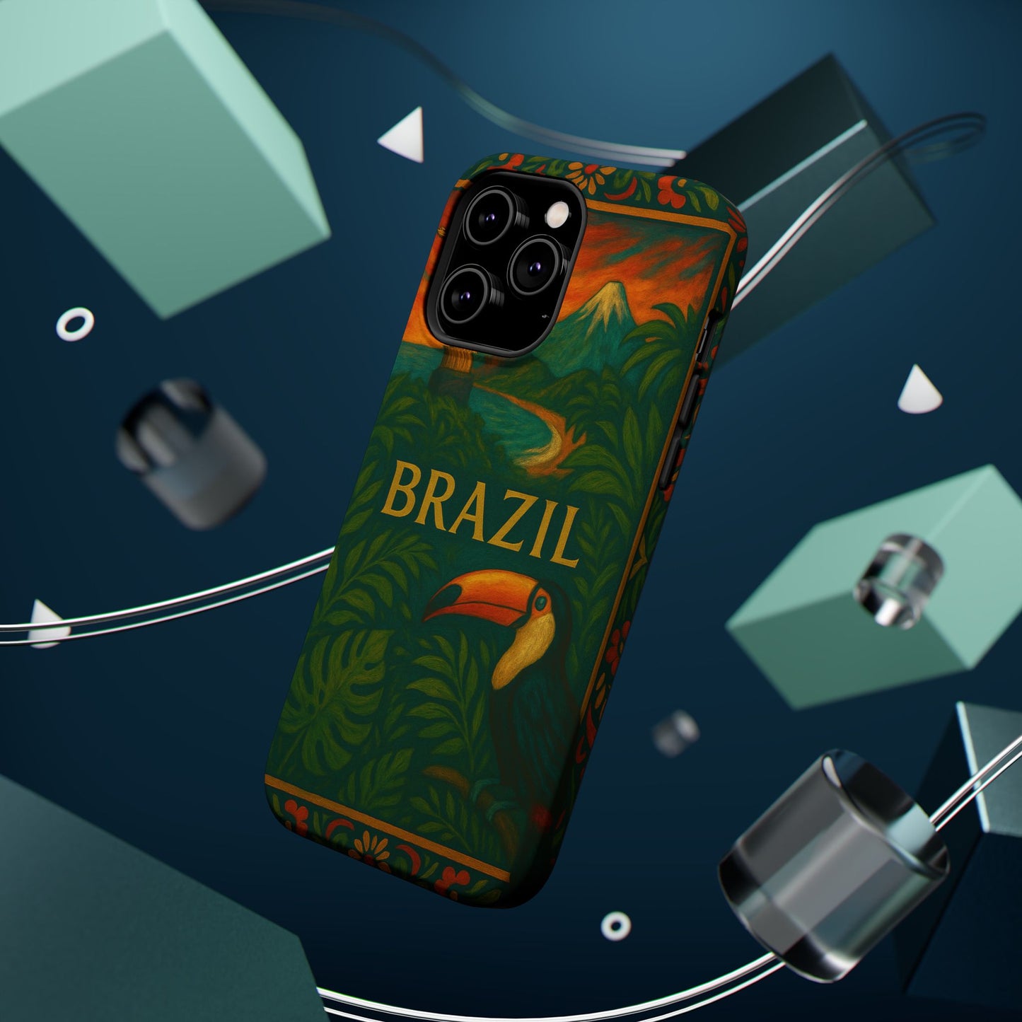 "Funda Magnética Reforzada Magnética Reforzada Brasil: Ritmo, Naturaleza y Alegría Infinita 🎶🌴🏖️"