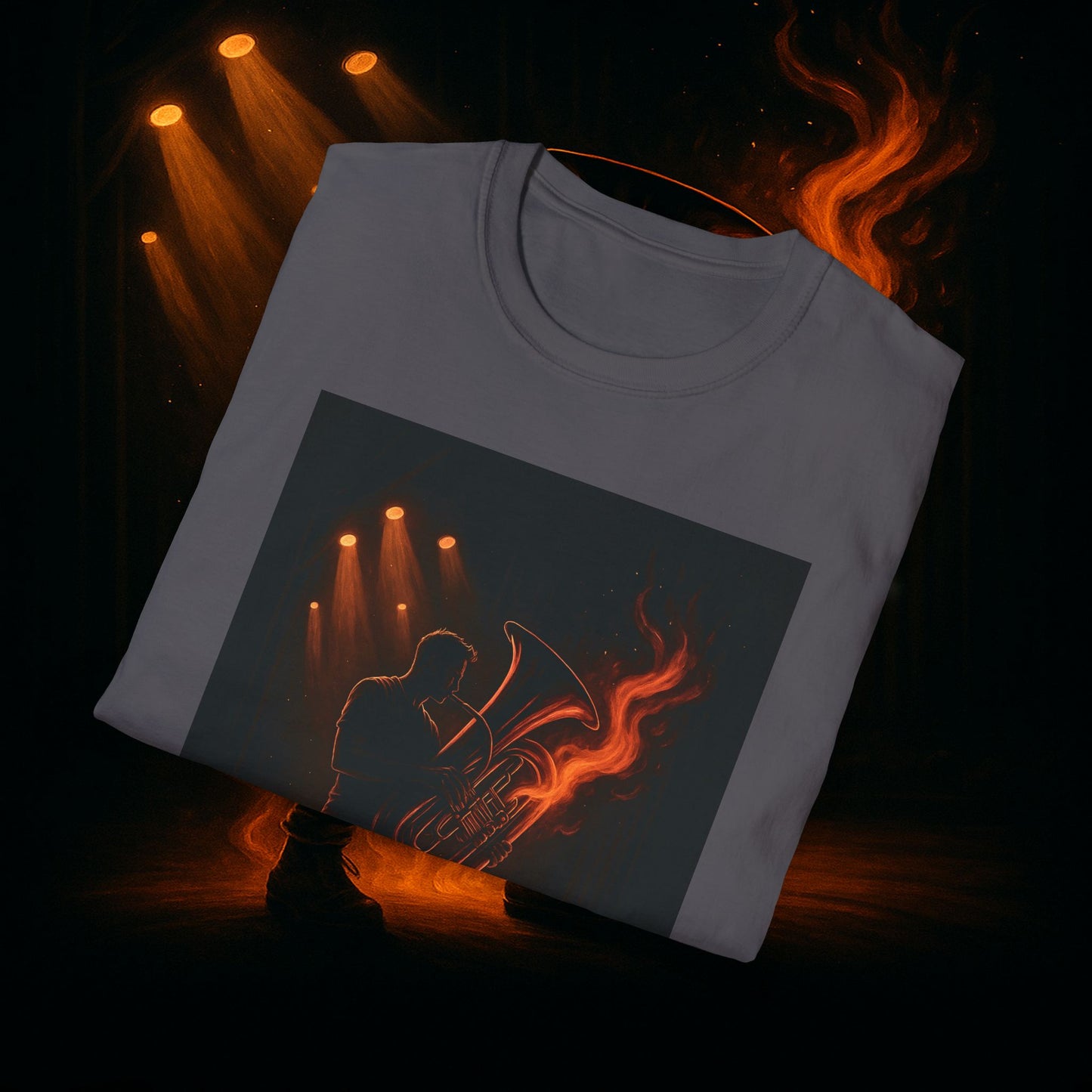 "Camiseta Tuba 🎺🔥 Cuando el alma suena, todo arde.”