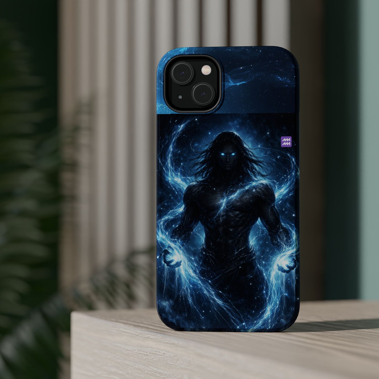 "Funda Magnética Reforzada♒ ACUARIO – El Visionario del Cielo y el Agua"
