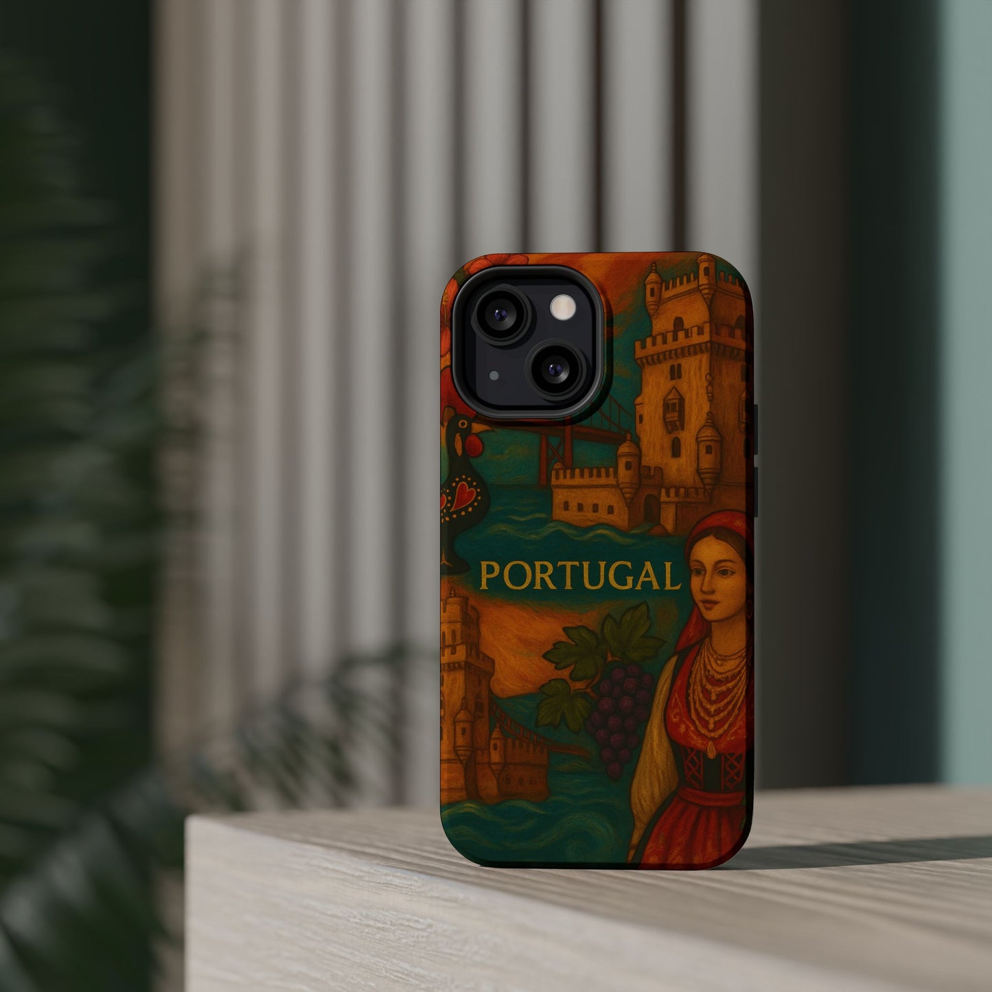 "Funda Magnética Reforzada Magnética Reforzada Portugal: Encanto Atlántico, Fados y Azulejos 🌊🎶🧿"