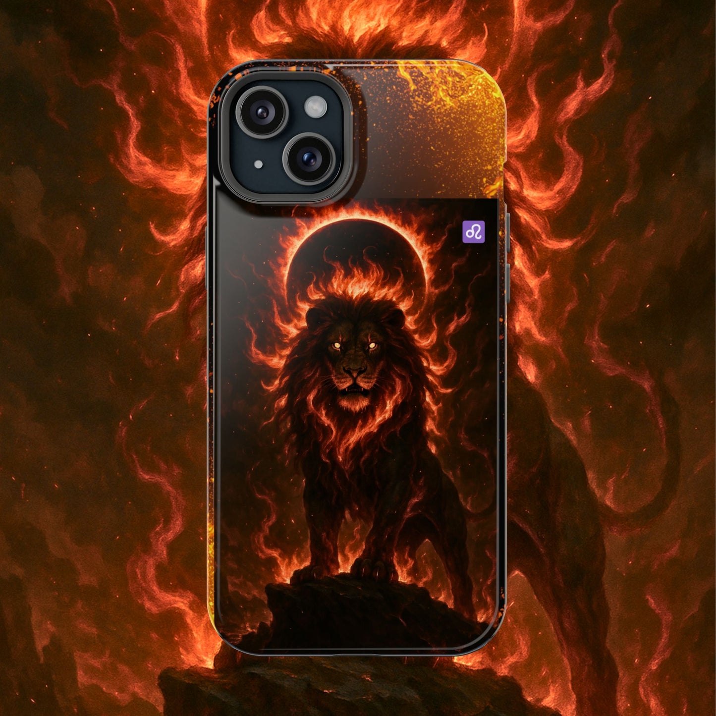 "Funda Magnética Reforzada ♌ Leo — Soberano del fuego eterno"