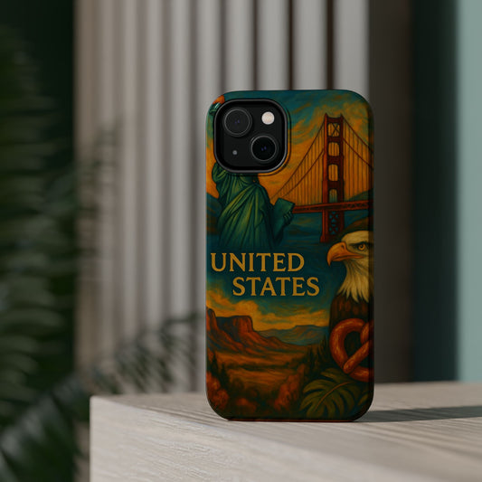"Funda Magnética Reforzada Estados Unidos: Sueños, Libertad y Grandes Horizontes 🗽🏜️🌆"