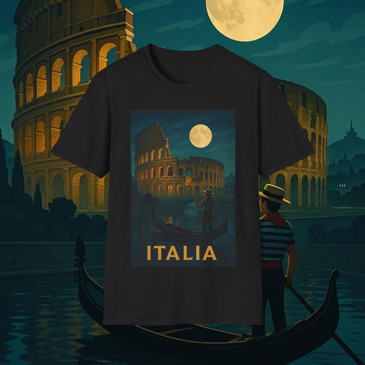 "Camiseta  Italia: Arte, Pasión y Sabores Eternos 🎨🍝🏛️"