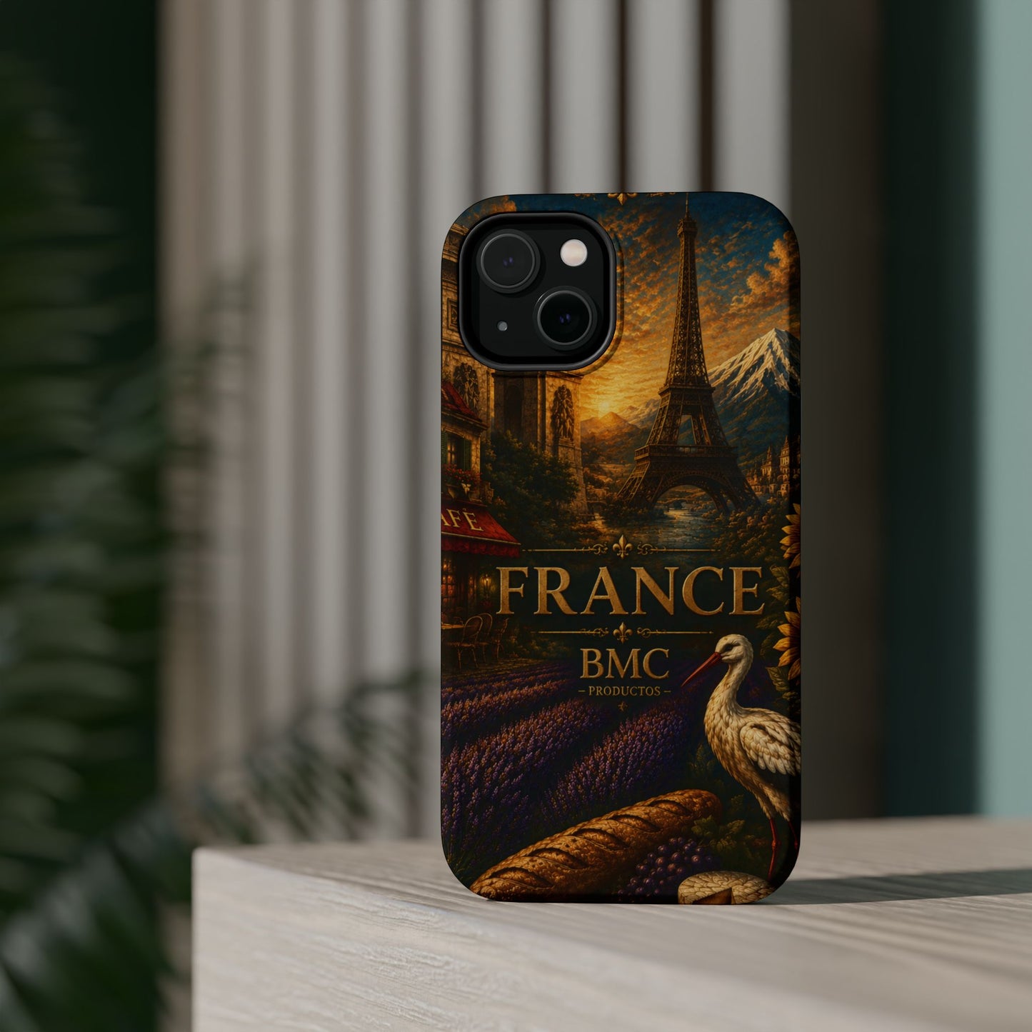 "Funda Magnética Reforzada Francia: Romance bajo la Luna 🌙🗼✨"