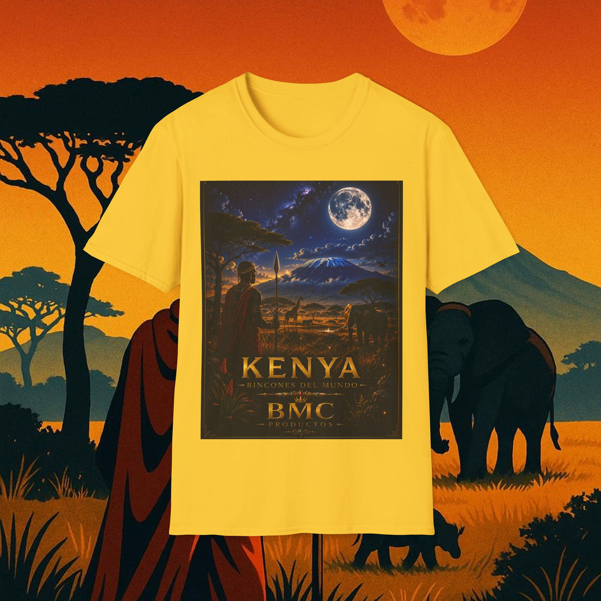 "Camiseta Kenia: Aventura Salvaje y Tierra de Horizontes Infinitos 🦁🌄🏕️"