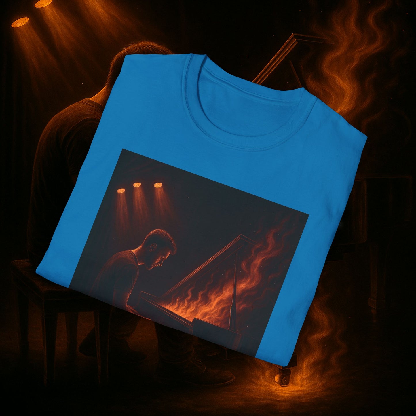 "Camiseta piano 🎹🔥Cuando las manos arden… el alma canta.” 🔥🎹