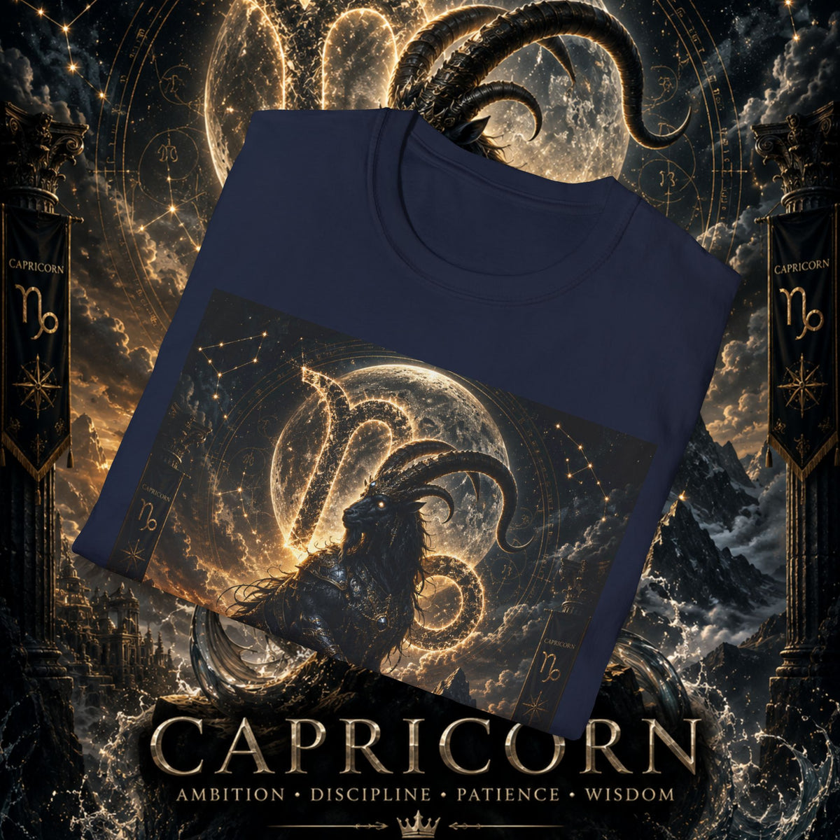 "Camiseta ♑ Capricornio – El Guardián de las Cumbres"