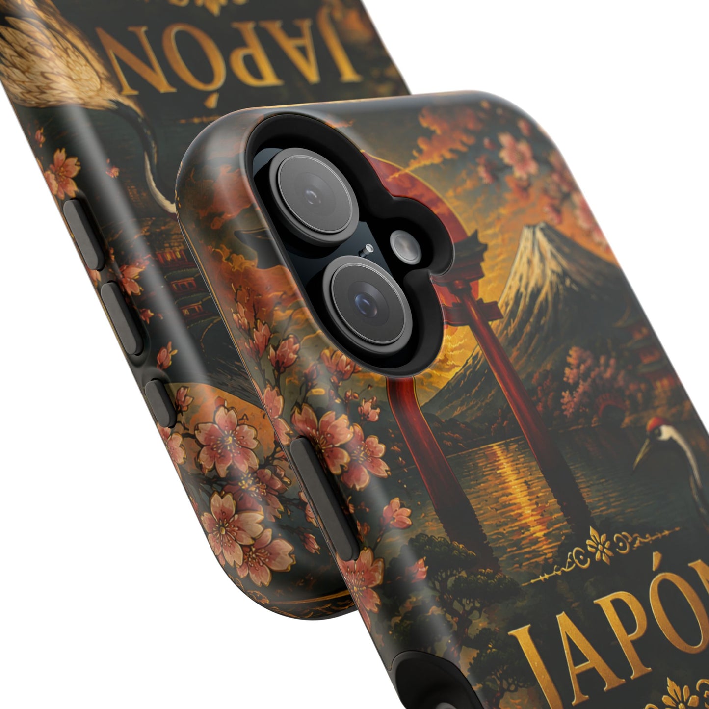"Funda Magnética Reforzada Japón: Tradición entre Cerezos y Montañas 🌸⛩️🗻"