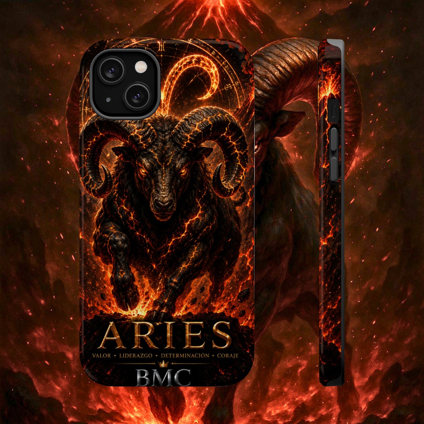 "Funda Magnética Reforzada ♈ Aries — Espíritu de fuego"