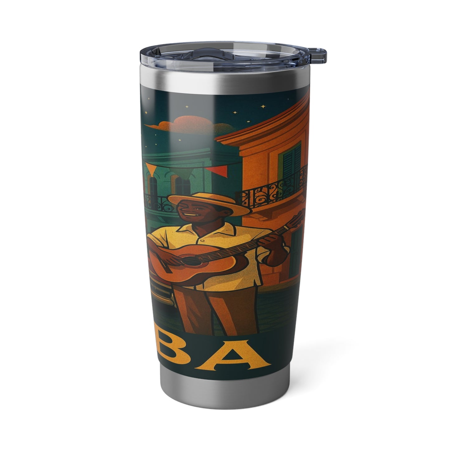 "Vagabond 20oz Thermal Tumbler Cuba: Rhythm, History and Caribbean Charm 🎺🚗🌴"