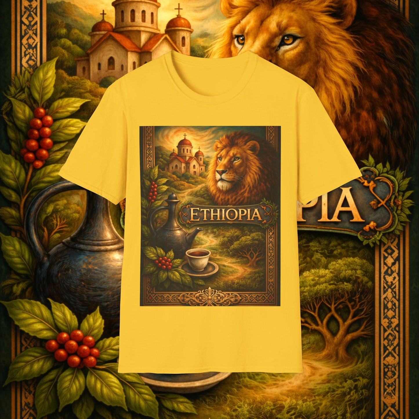 "Camiseta Etiopía Tierra sagrada y alma ancestral"
