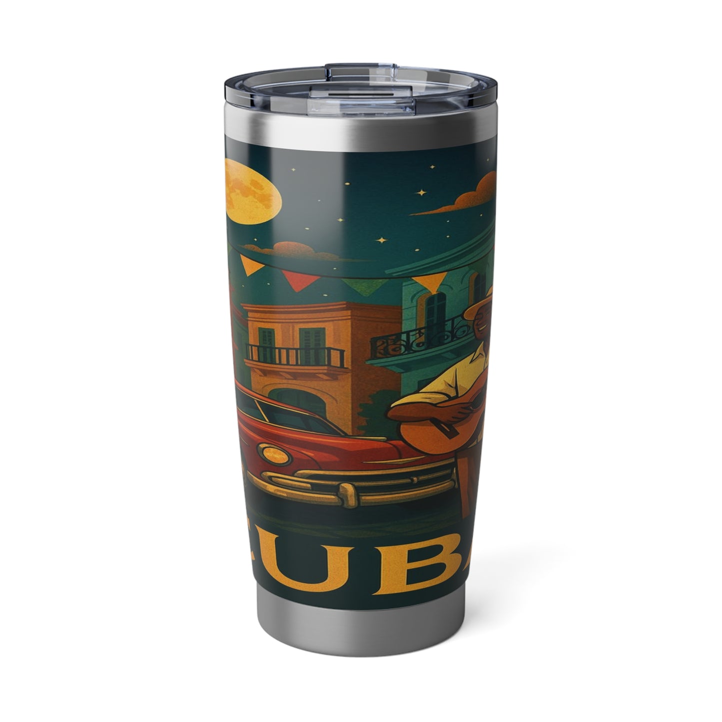 "Vagabond 20oz Thermal Tumbler Cuba: Rhythm, History and Caribbean Charm 🎺🚗🌴"