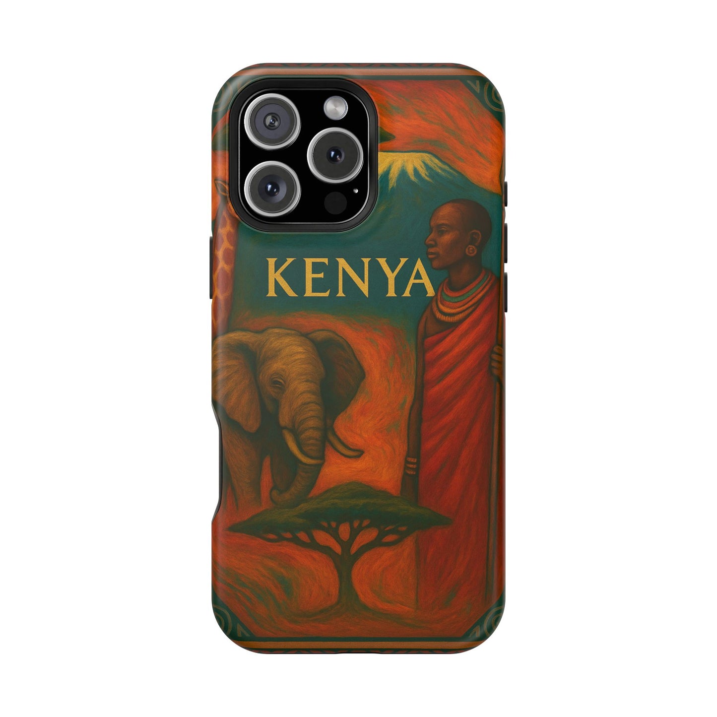 "Funda Magnética Reforzada Magnética Reforzada Kenia: Aventura Salvaje y Tierra de Horizontes Infinitos 🦁🌄🏕️"