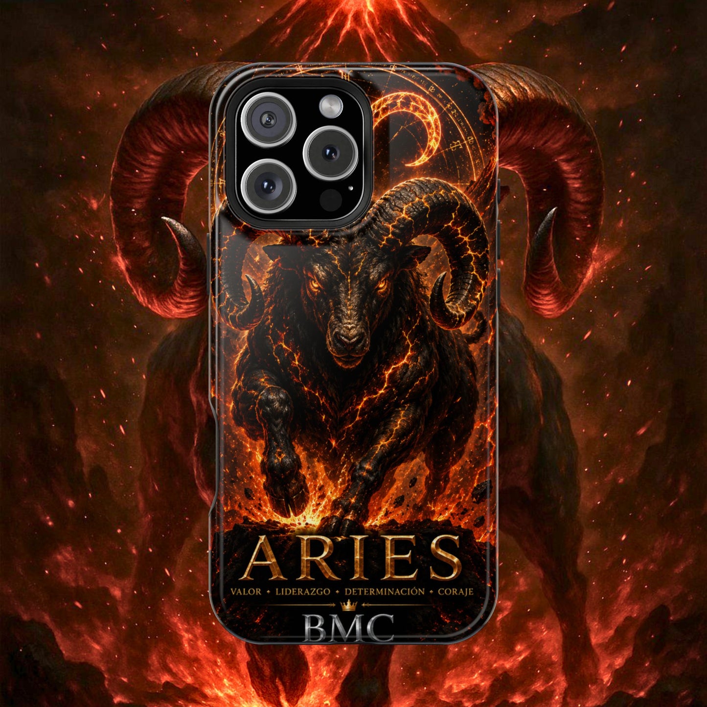 "Funda Magnética Reforzada ♈ Aries — Espíritu de fuego"