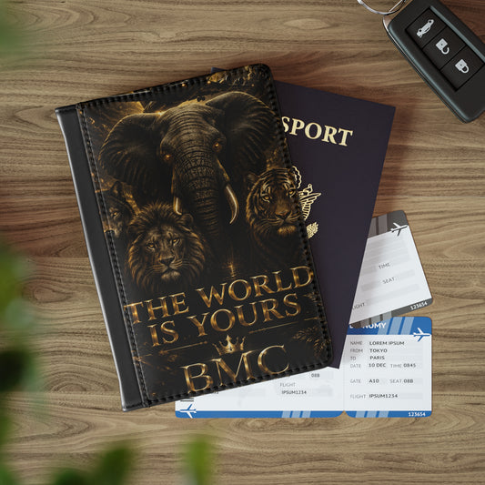 🌍✨ "Funda de pasaporte El mundo es tuyo"  🐘🦁✈️