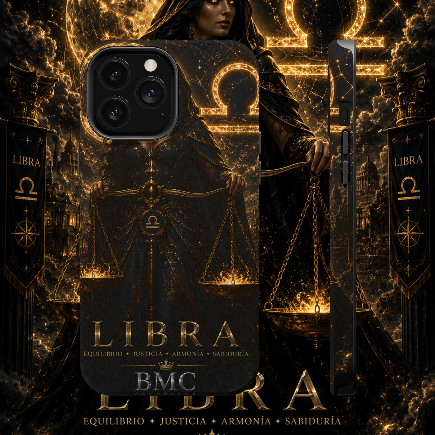 "Funda Magnética Reforzada libra– La Guardiana del Equilibrio"