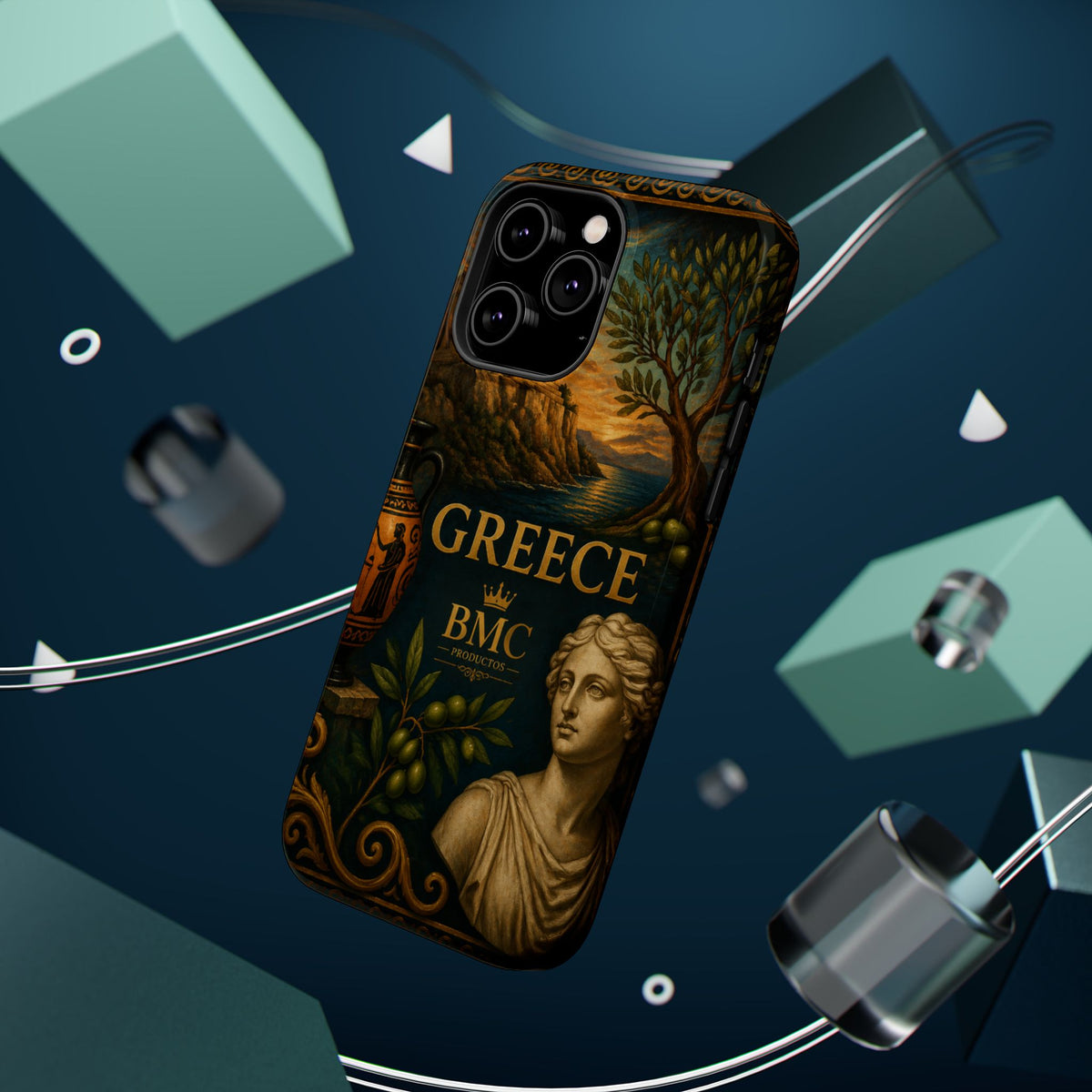 "Funda Magnética Reforzada Magnética Reforzada Grecia: Cuna de Dioses, Maravillas y Filosofía 🌊🏛️⚡"
