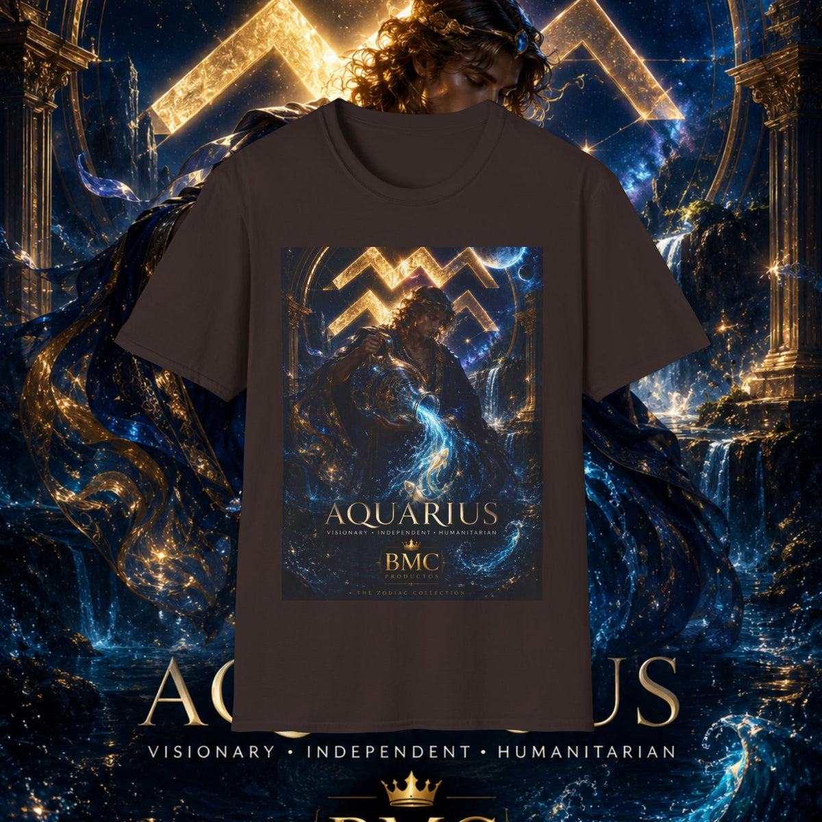 "Camiseta ♒ ACUARIO – El Visionario del Cielo y el Agua"