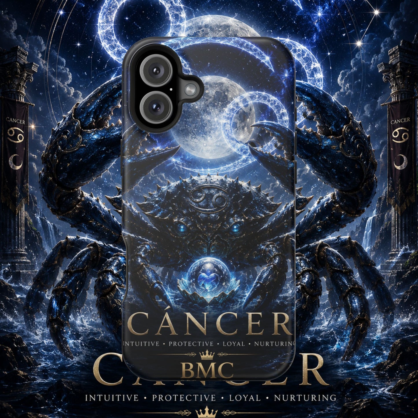 "Funda Magnética Reforzada ♋ Cáncer — Guardián de las profundidades""