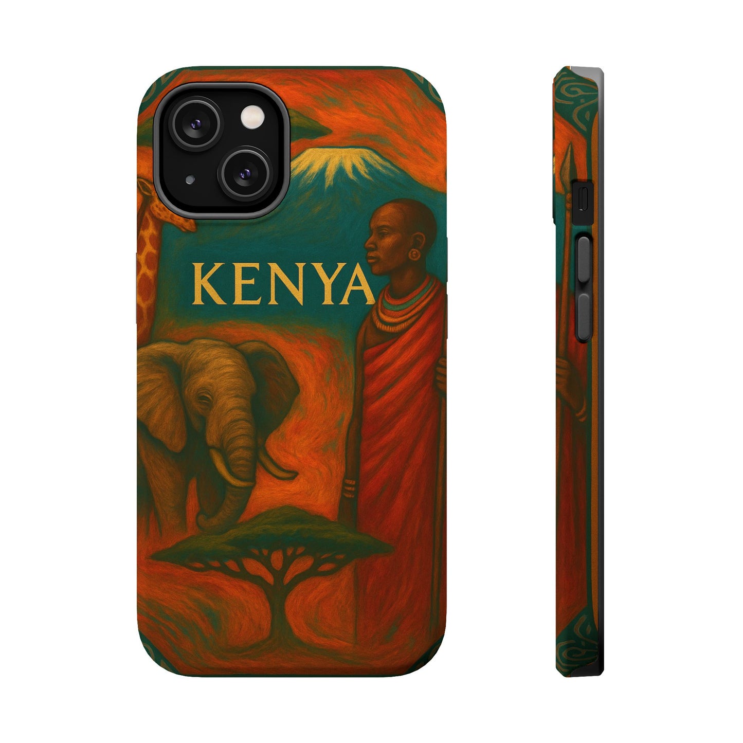 "Funda Magnética Reforzada Magnética Reforzada Kenia: Aventura Salvaje y Tierra de Horizontes Infinitos 🦁🌄🏕️"