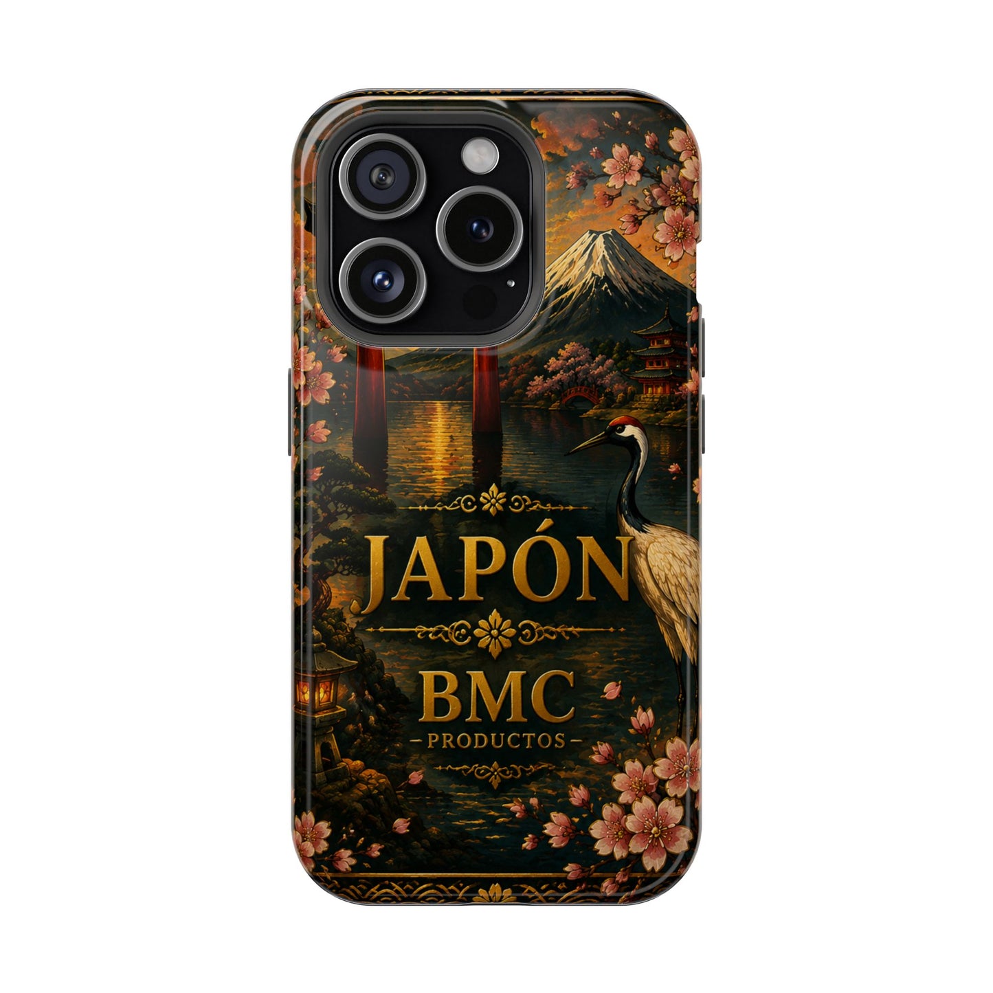 "Funda Magnética Reforzada Japón: Tradición entre Cerezos y Montañas 🌸⛩️🗻"