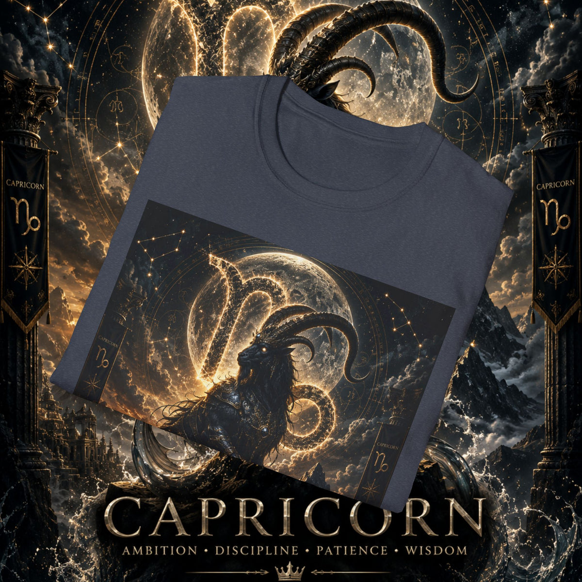 "Camiseta ♑ Capricornio – El Guardián de las Cumbres"