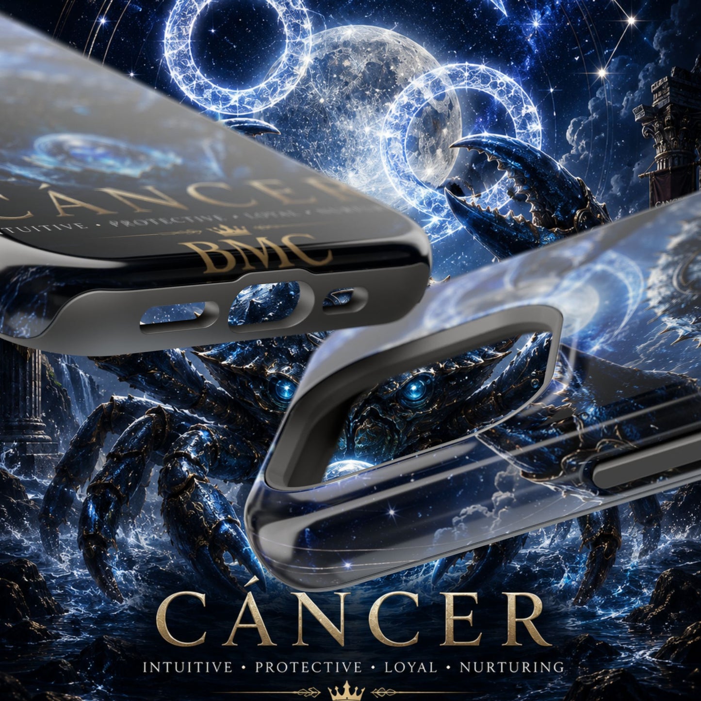 "Funda Magnética Reforzada ♋ Cáncer — Guardián de las profundidades""