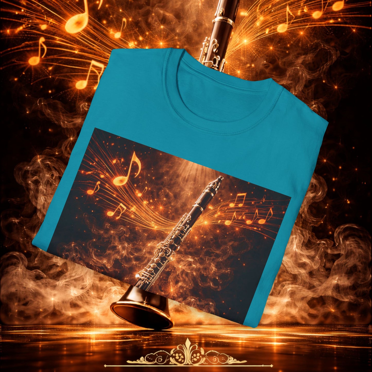 "Camiseta clarinete🎵🔥 El sonido del alma no grita… arde.” 🔥🎵